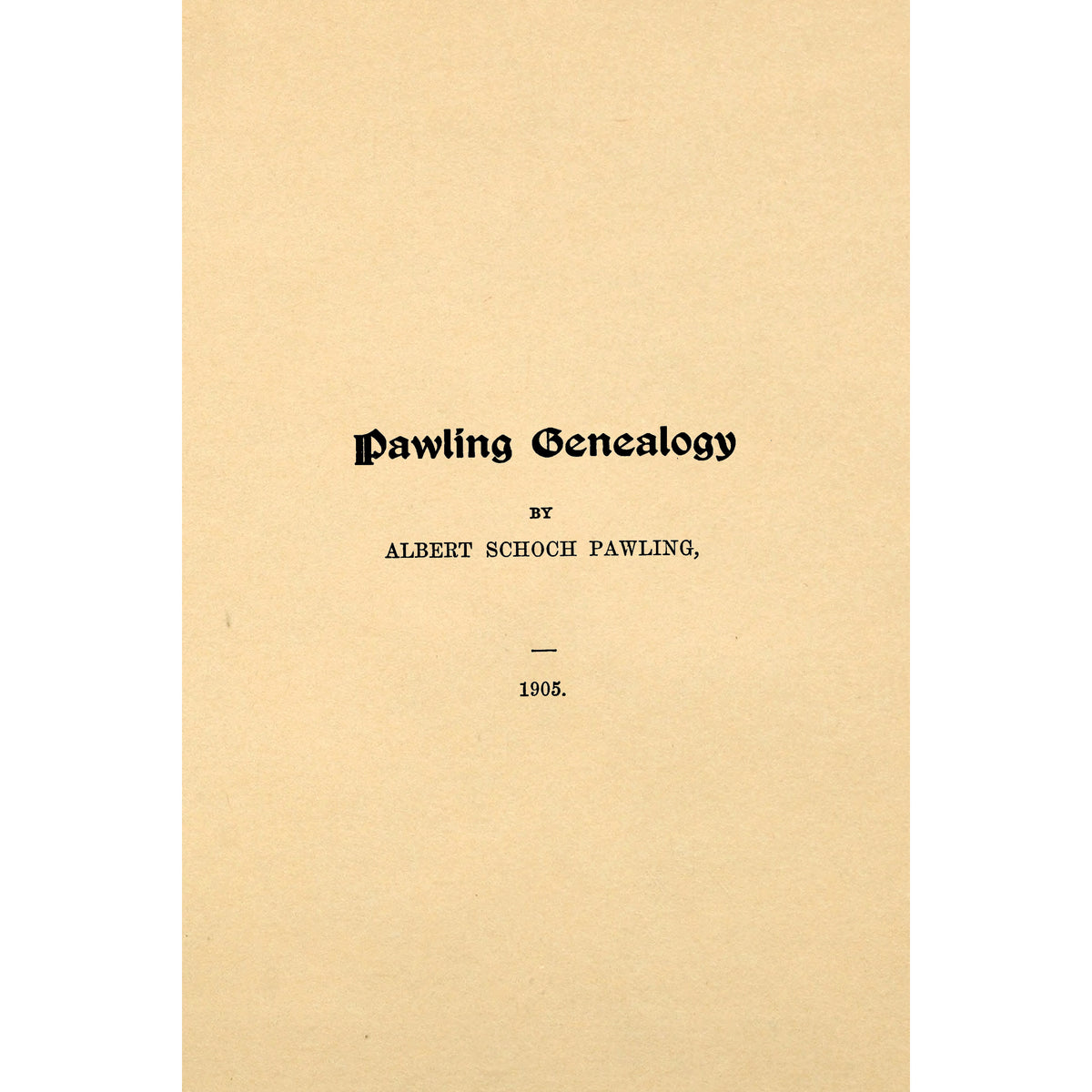 Pawling genealogy Apple Manor Press