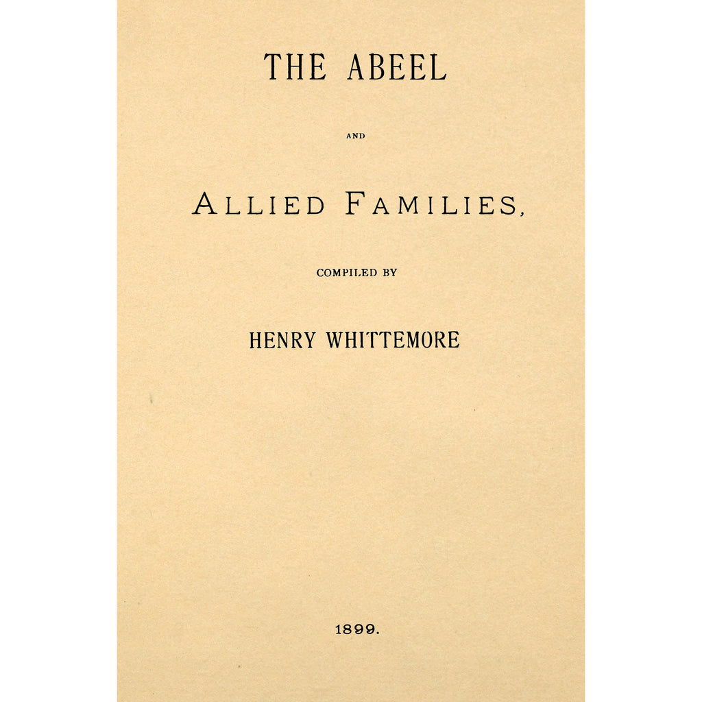 The Abeel and allied families