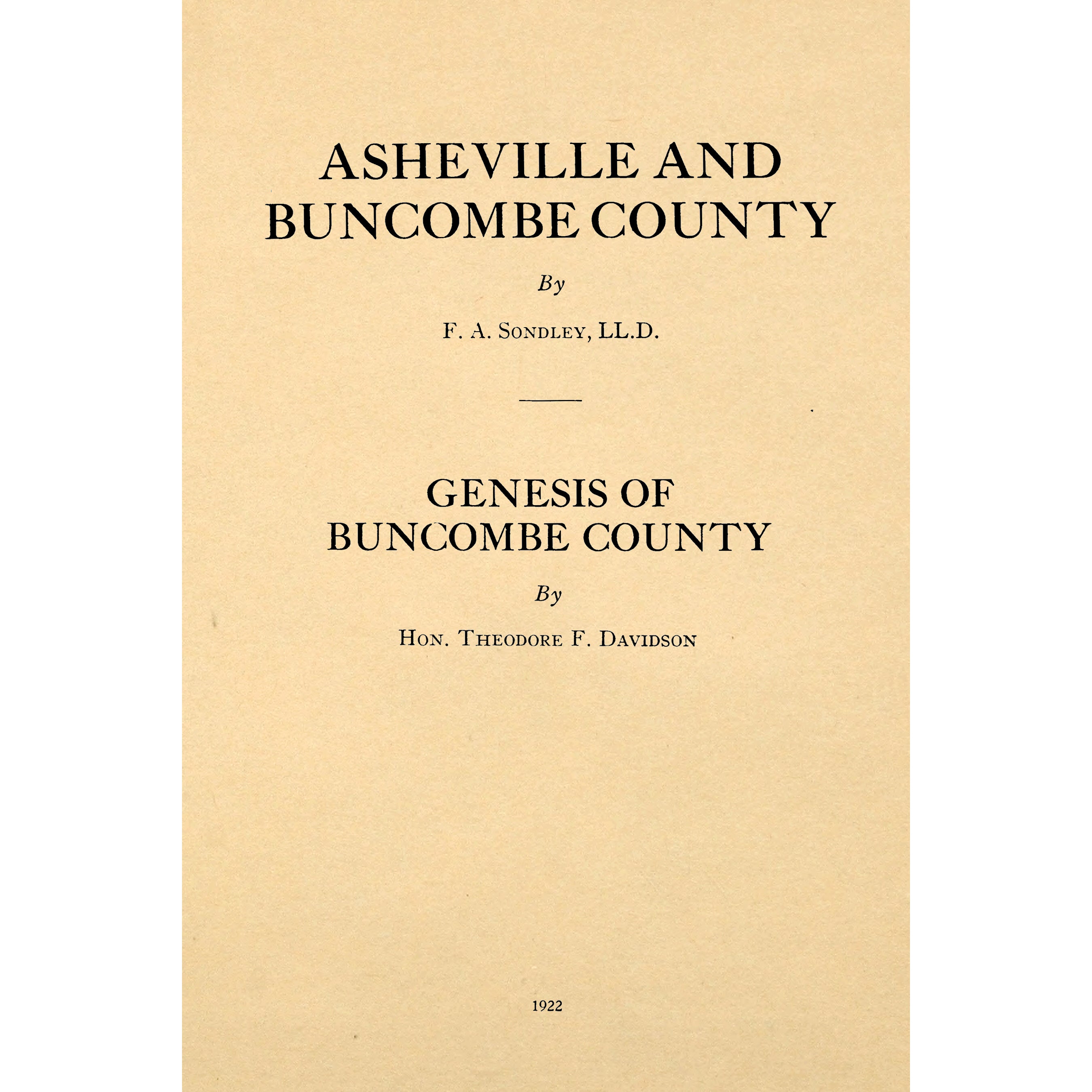 Asheville and Buncombe County;