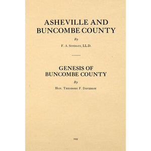 Asheville and Buncombe County;