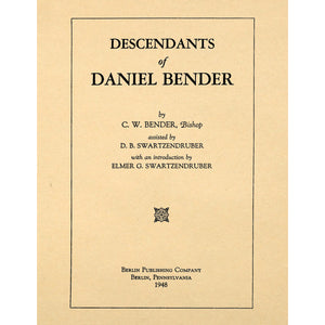 Descendants of Daniel Bender