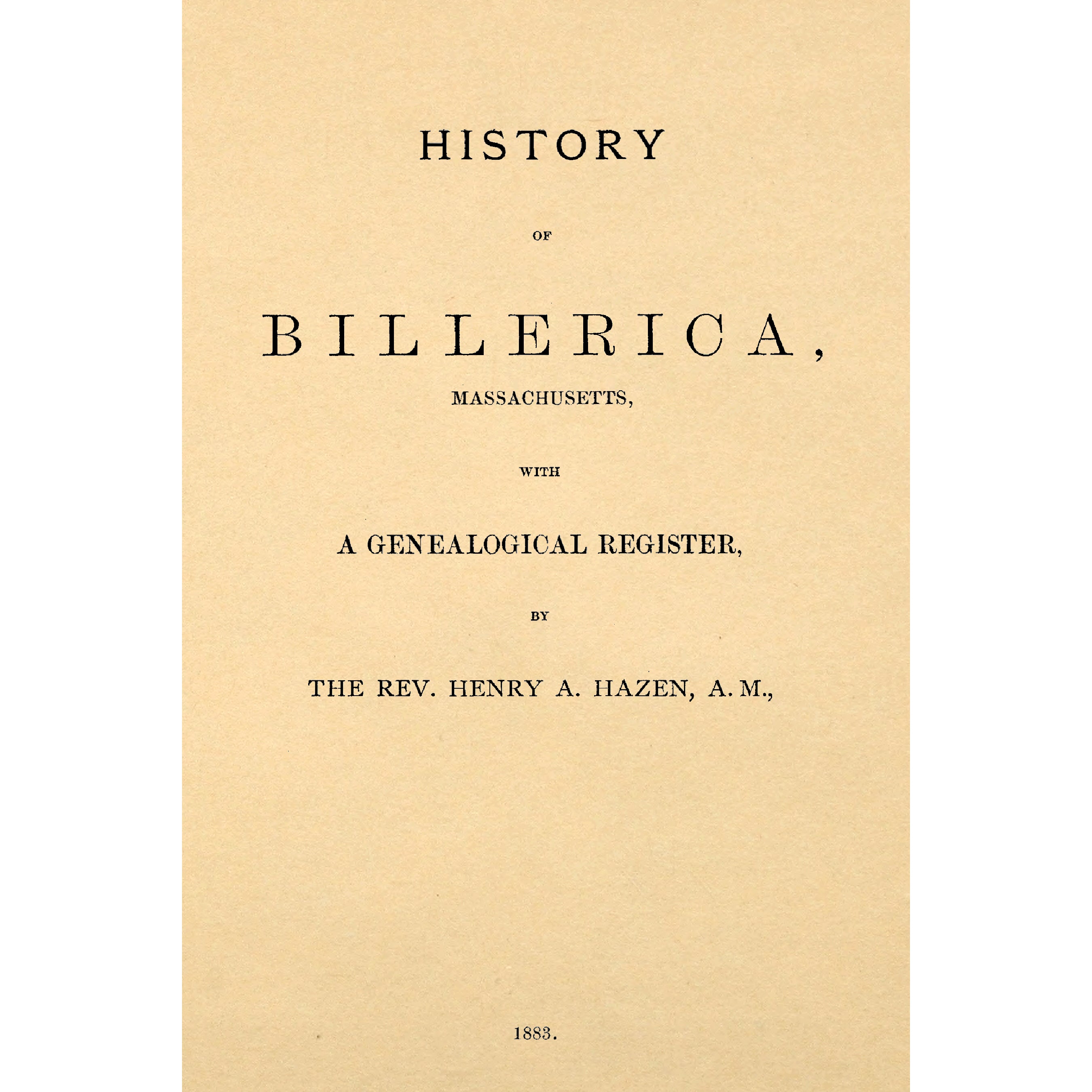 History of Billerica [Massachusetts]