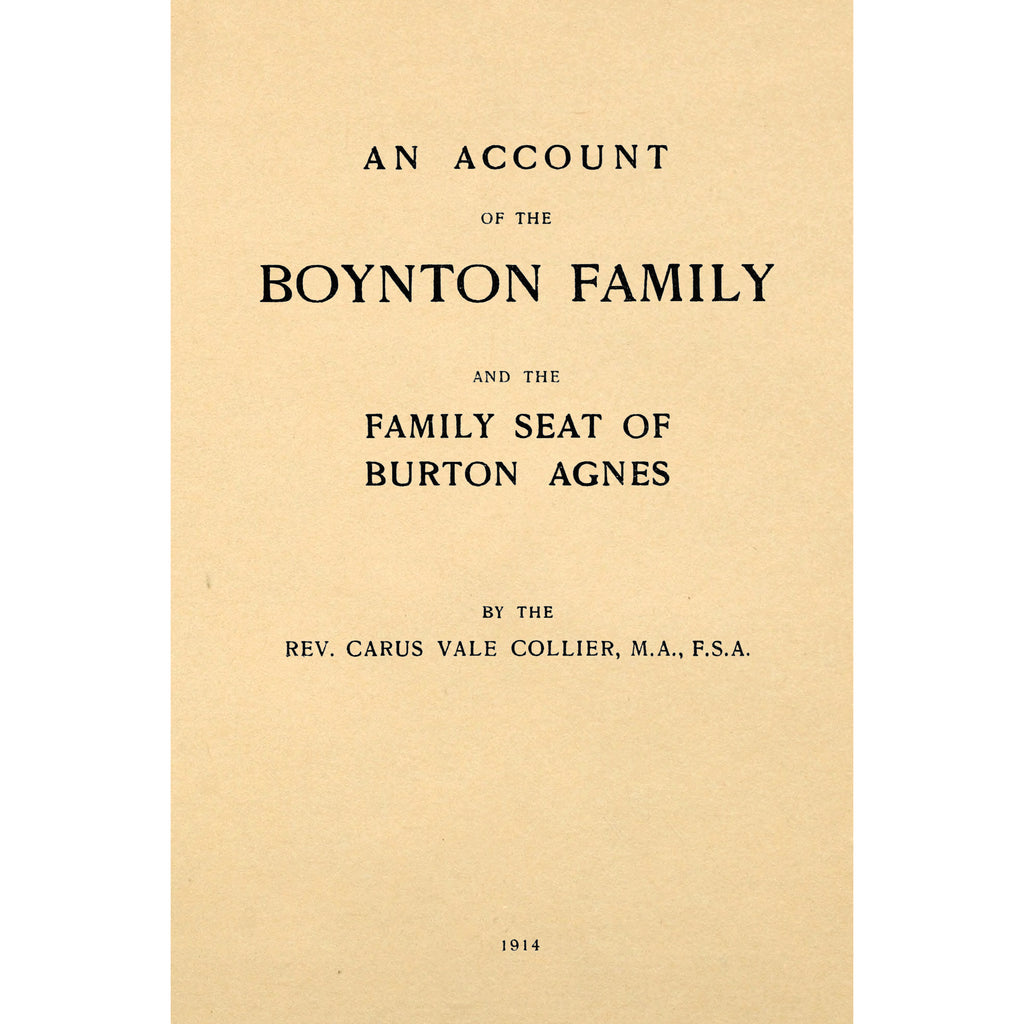 An Account of the Boynton Family