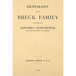 Genealogy of the Breck family