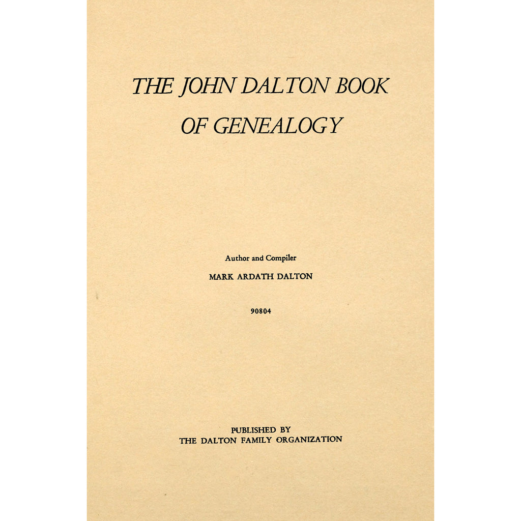 The John Dalton book of genealogy