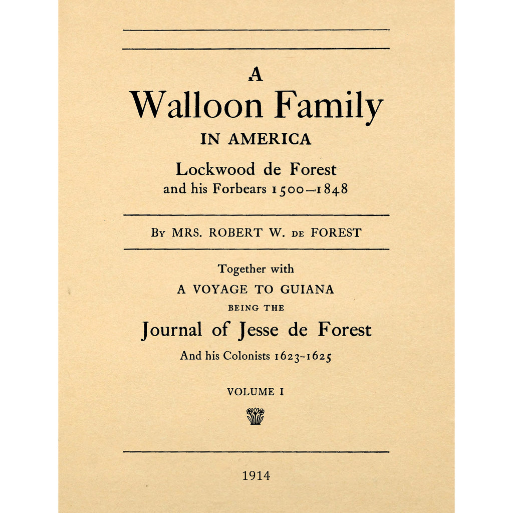 A Walloon Family In America