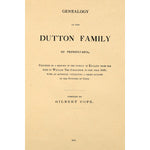 Genealogy of the Dutton family of Pennsylvania