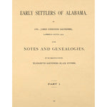 Early Settlers of Alabama;