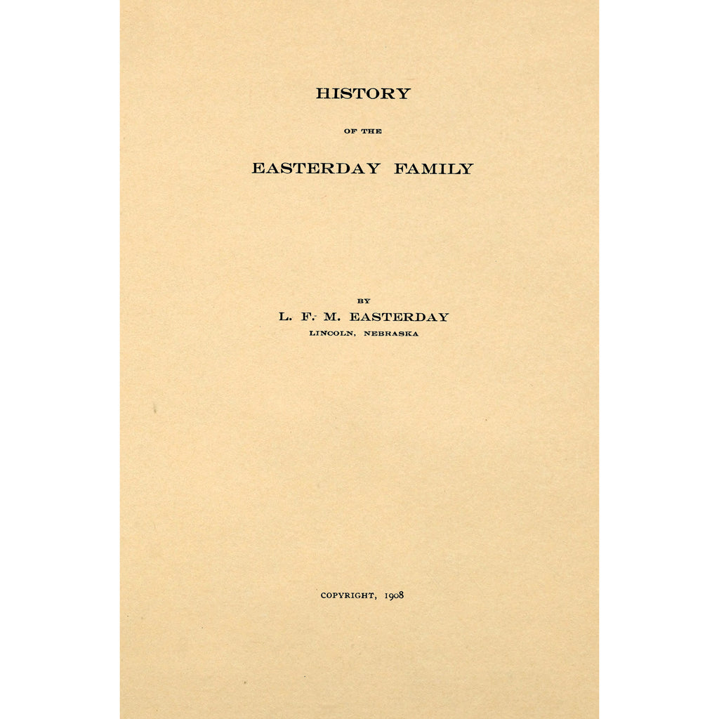 History of the Easterday family