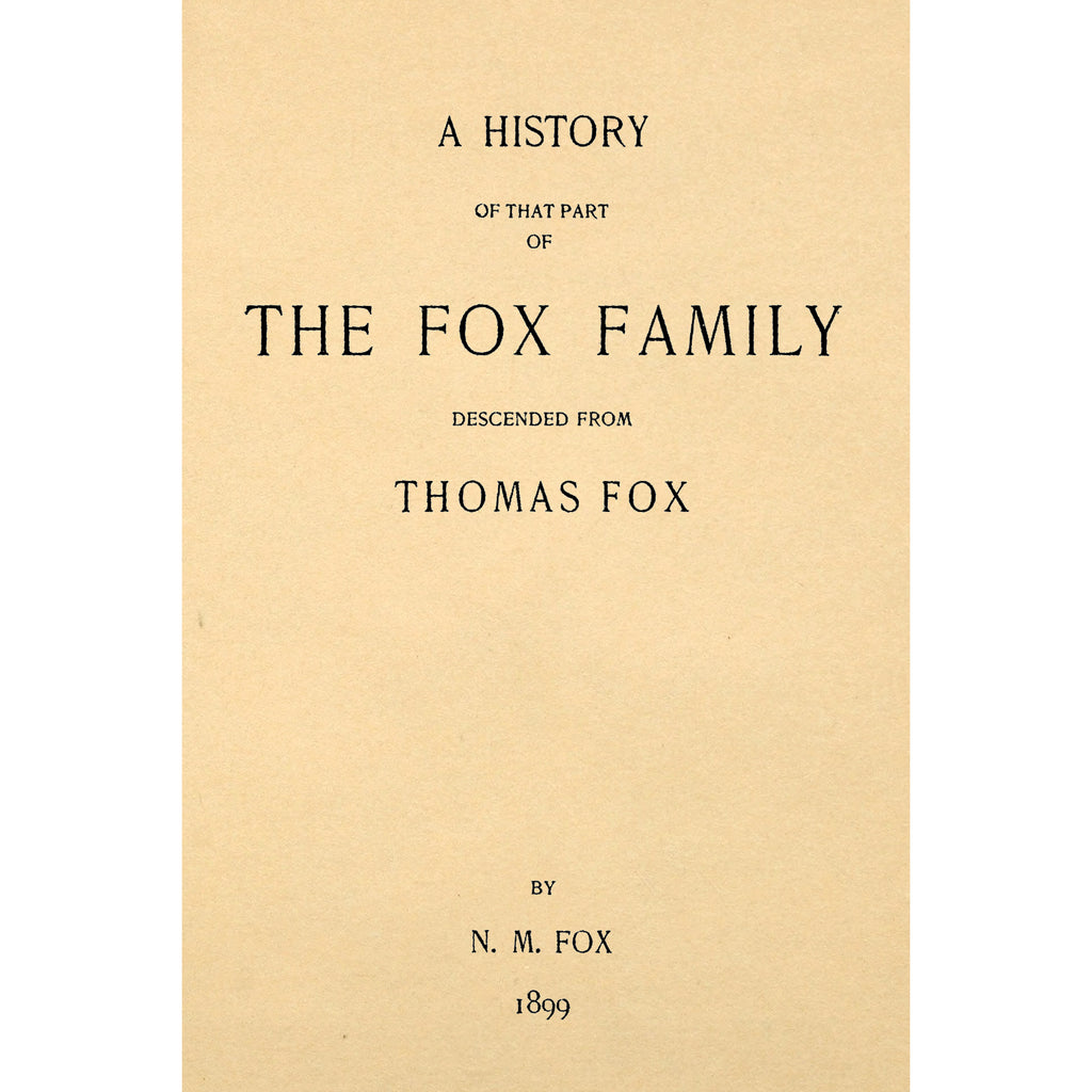 A History of the Fox Family