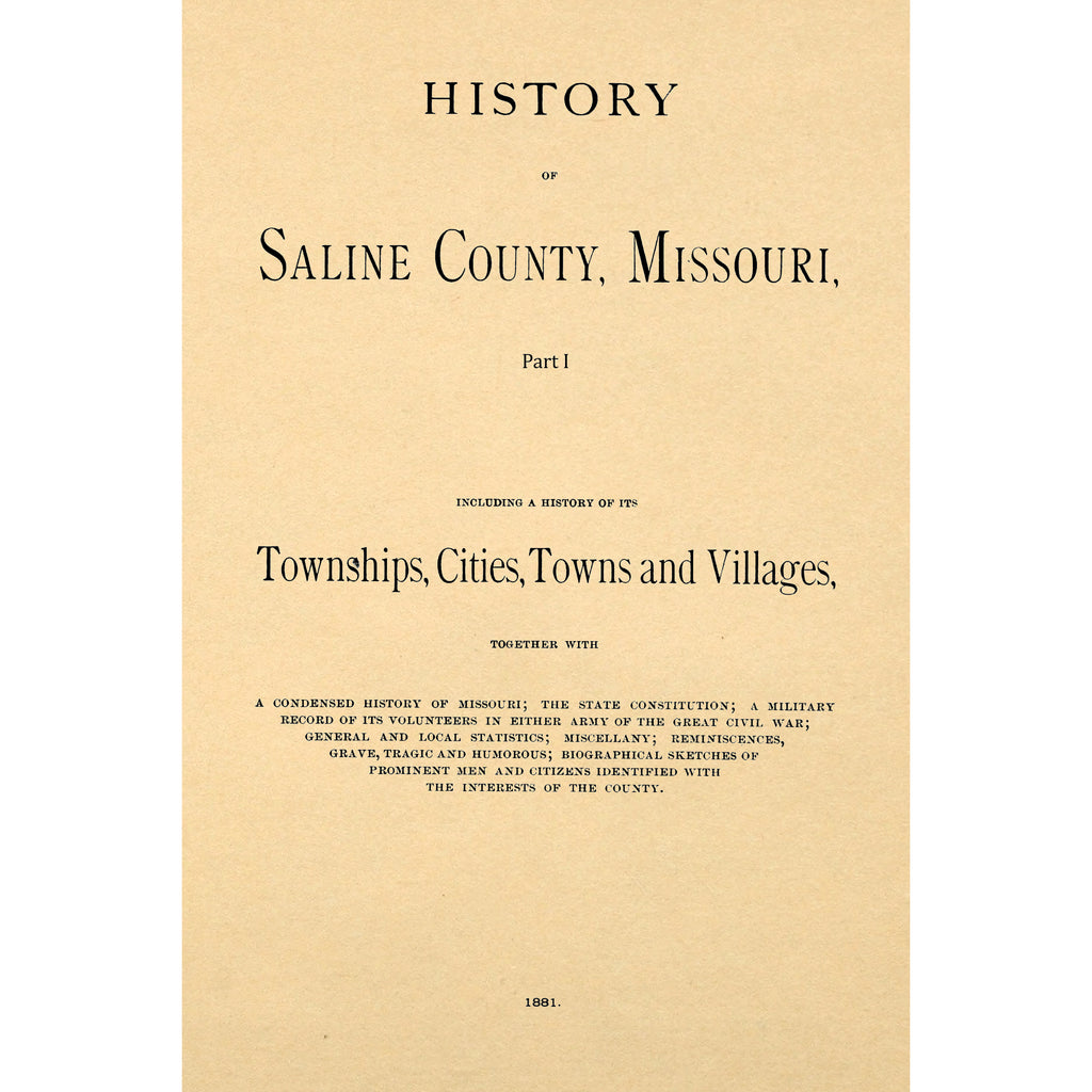 History Of Saline County, Missouri
