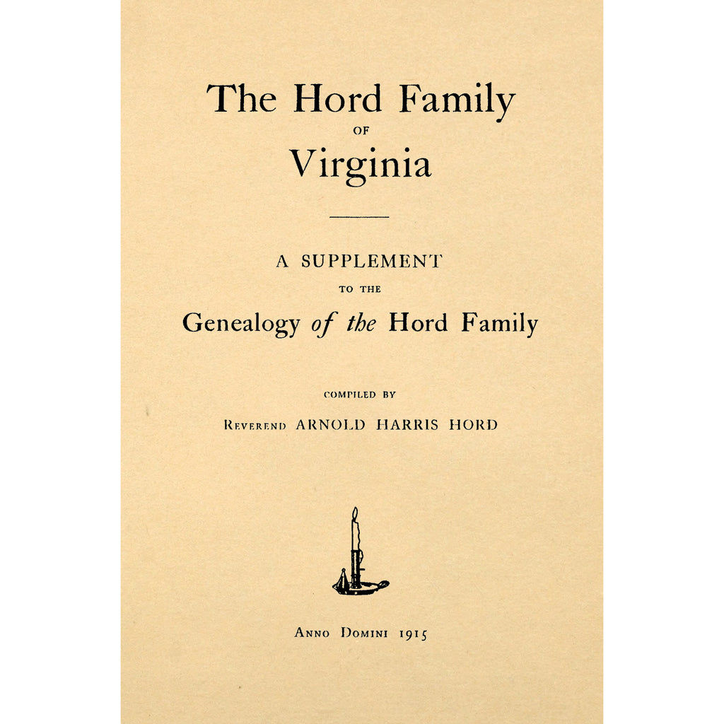 The Hord family of Virginia
