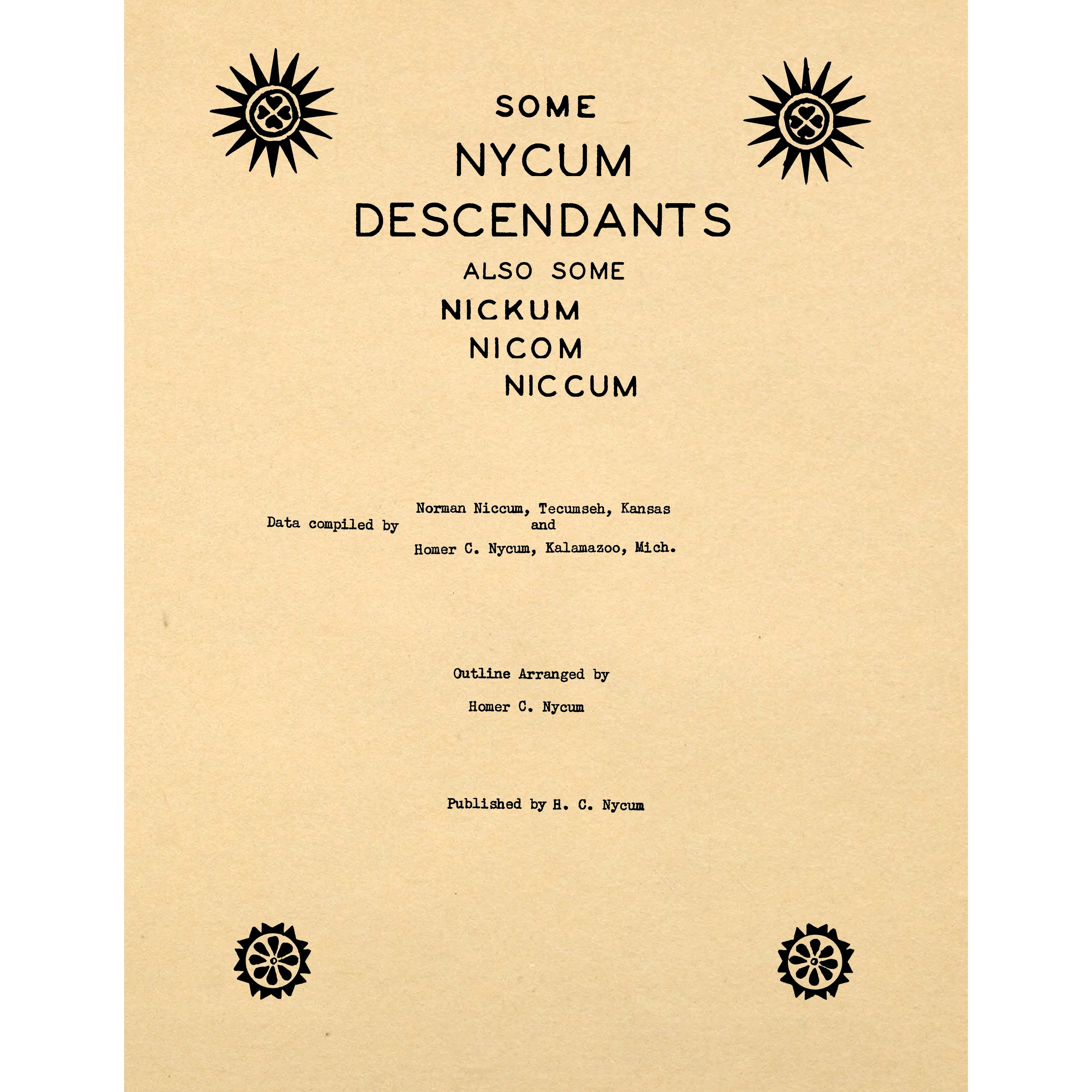 Some Nycum Descendants