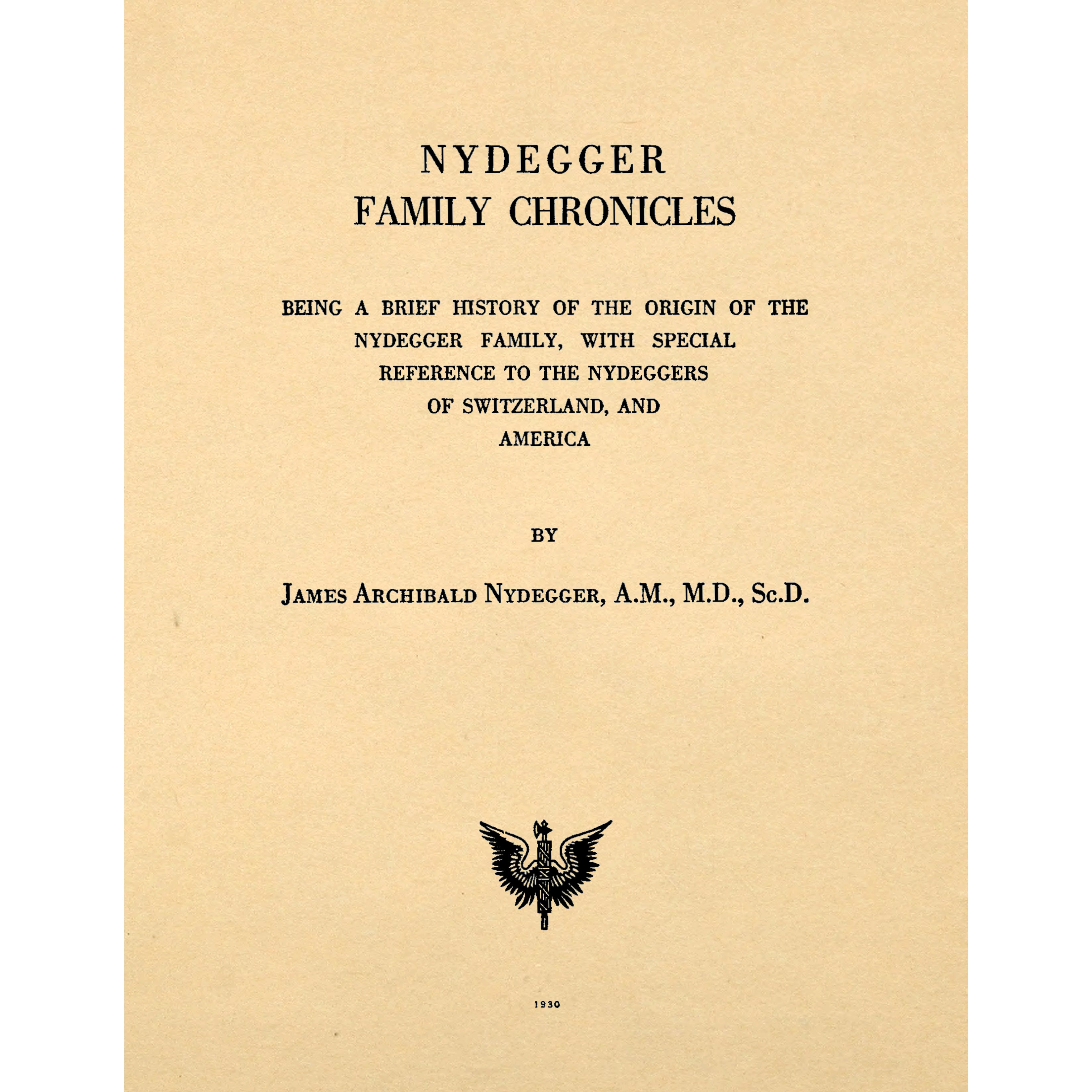 Nydegger Family Chronicles