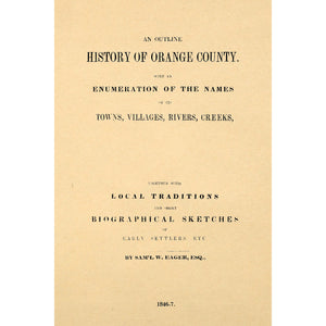 An Outline History of Orange County, New York