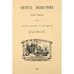 Quincy [Massachusetts] Directory for 1882-3.