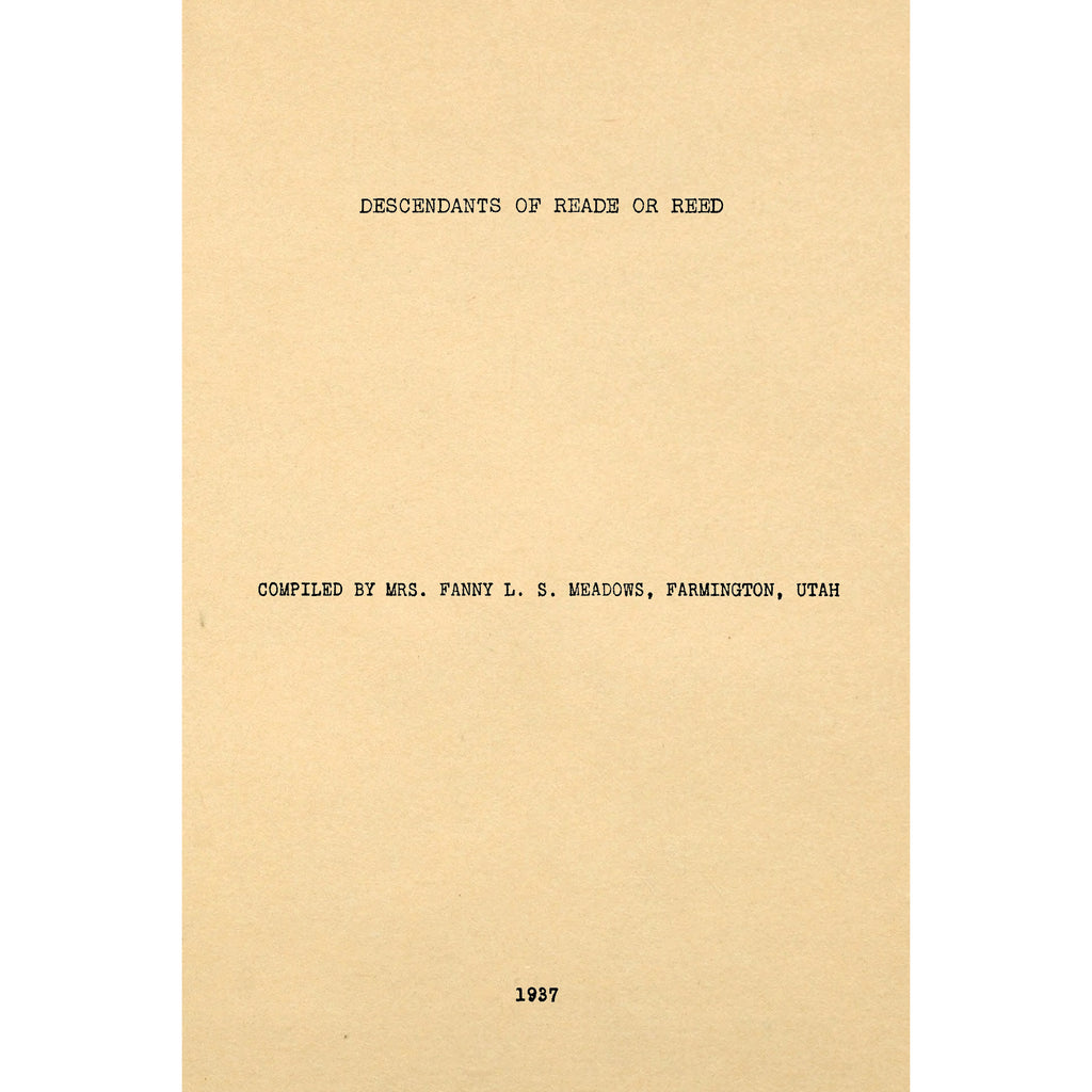 Descendants of Reade or Reed;