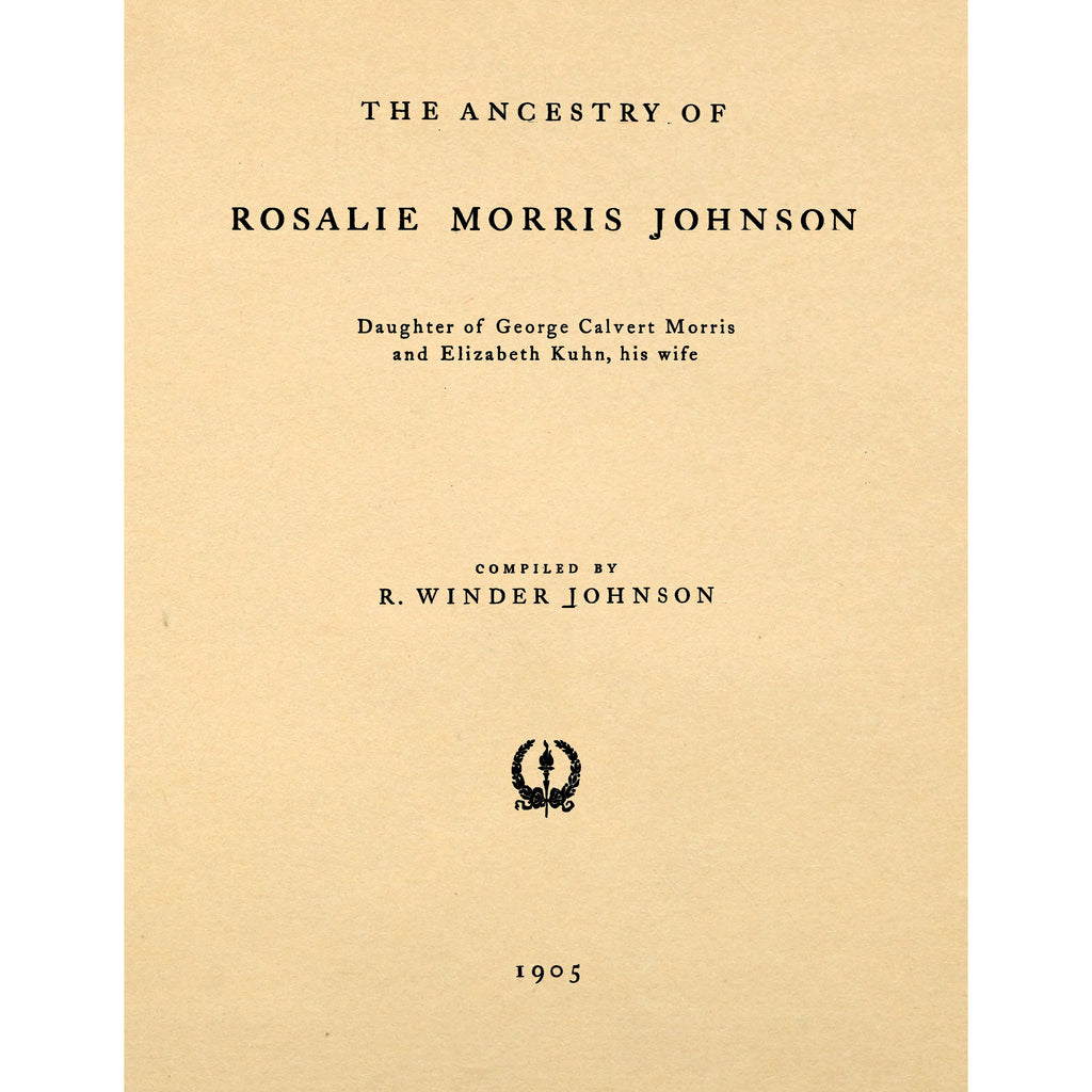The Ancestry Of Rosalie Morris Johnson