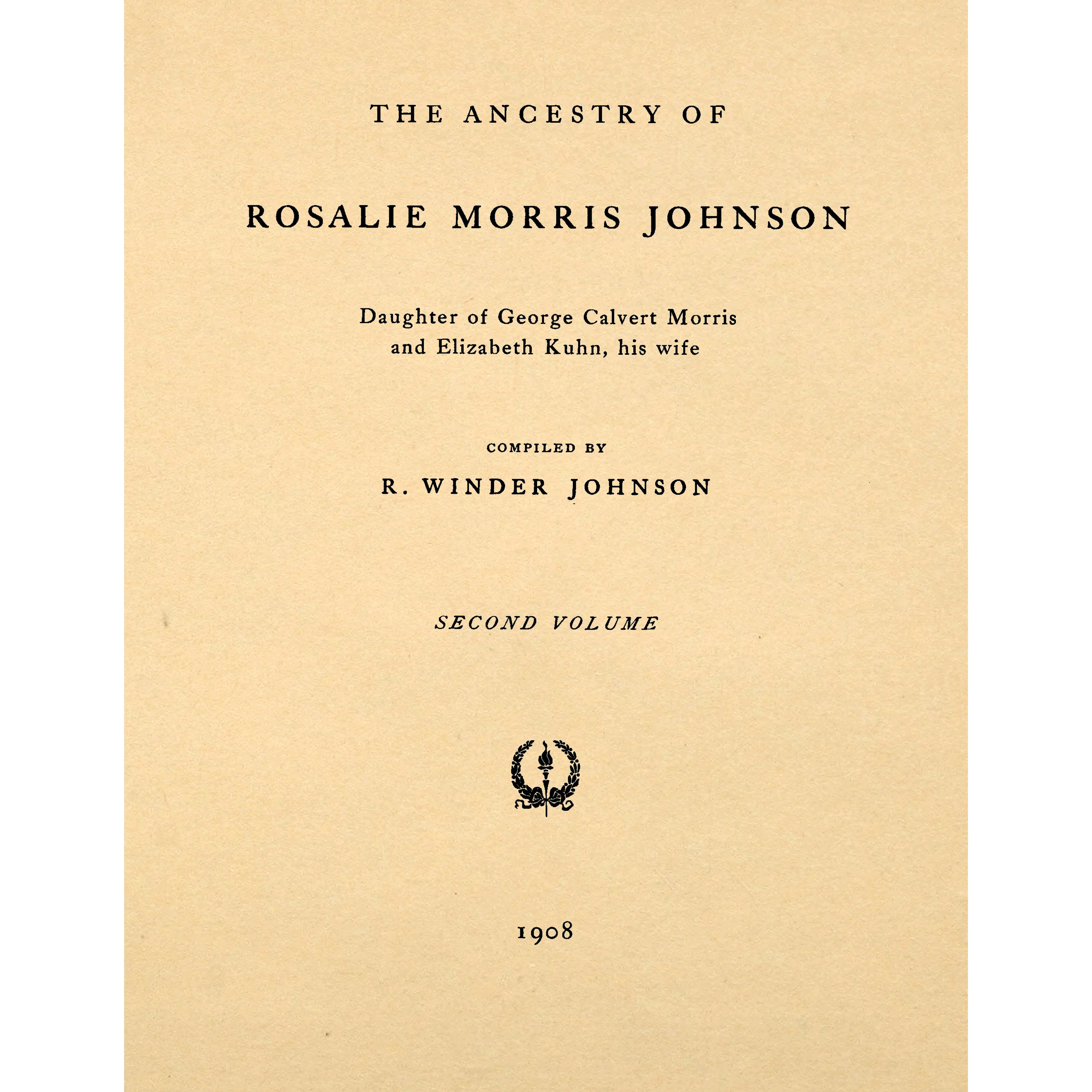 The Ancestry Of Rosalie Morris Johnson