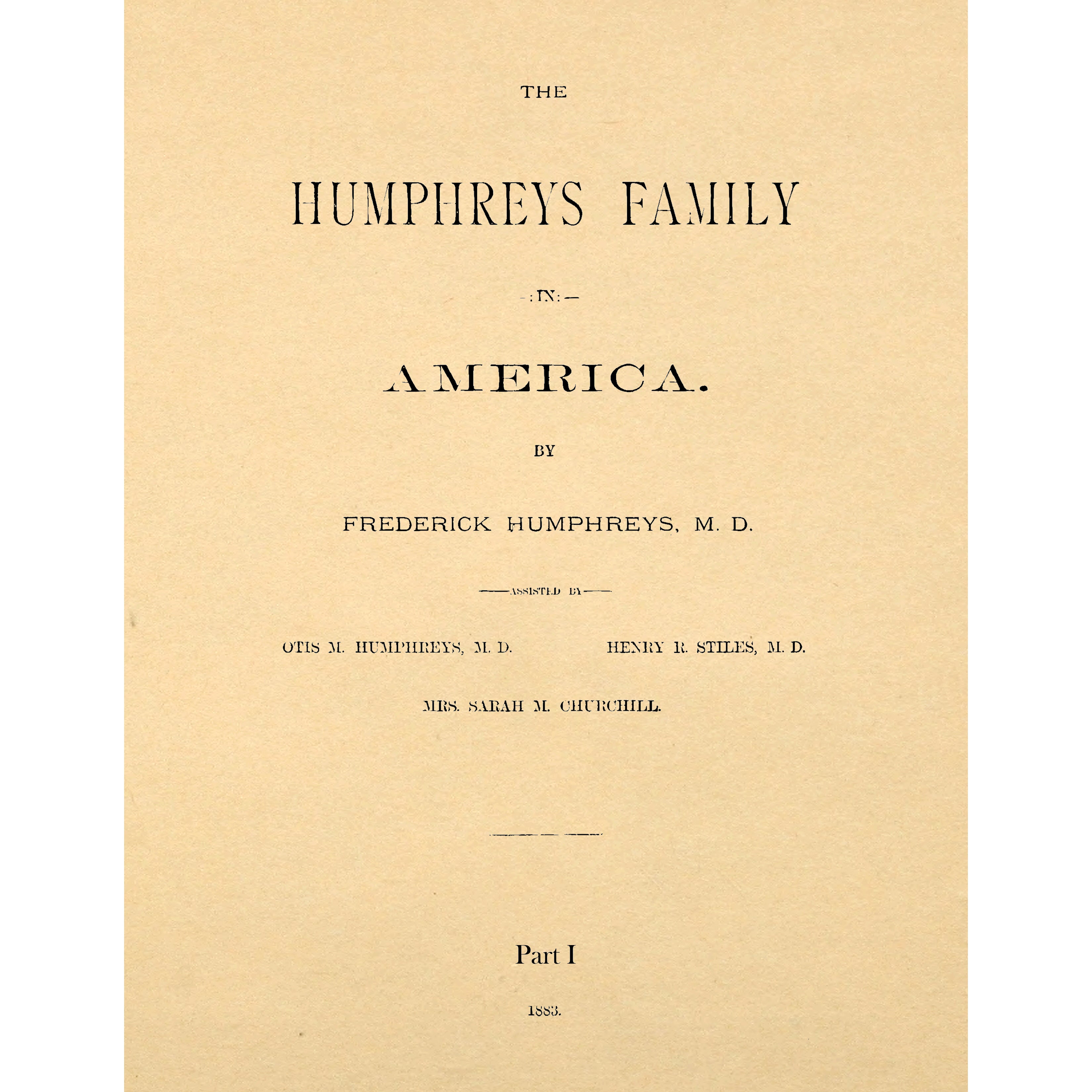The Humphreys Family In America