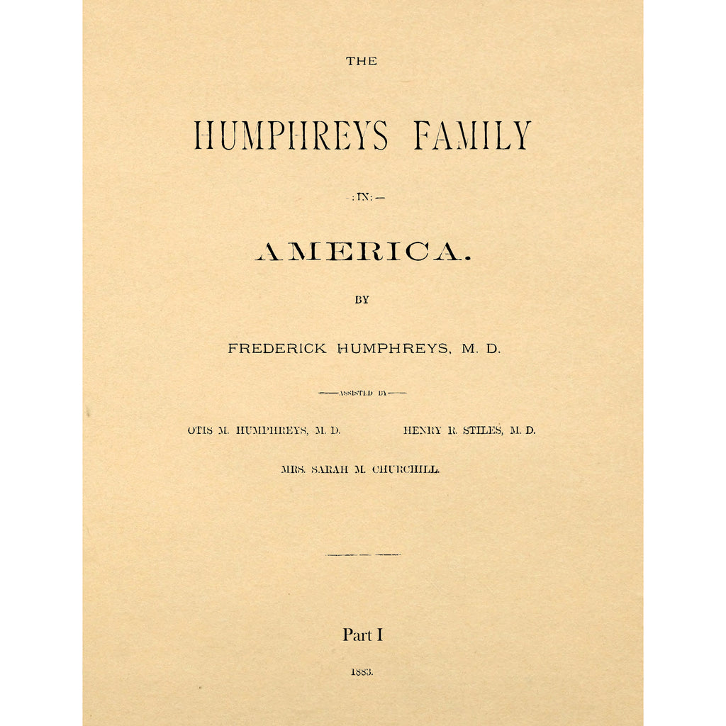 The Humphreys Family In America