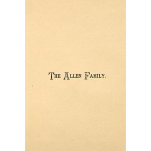 Family and descendants of Stephen Allen