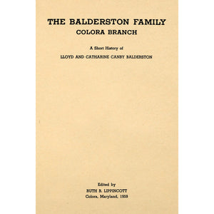 The Balderston family, Colora branch