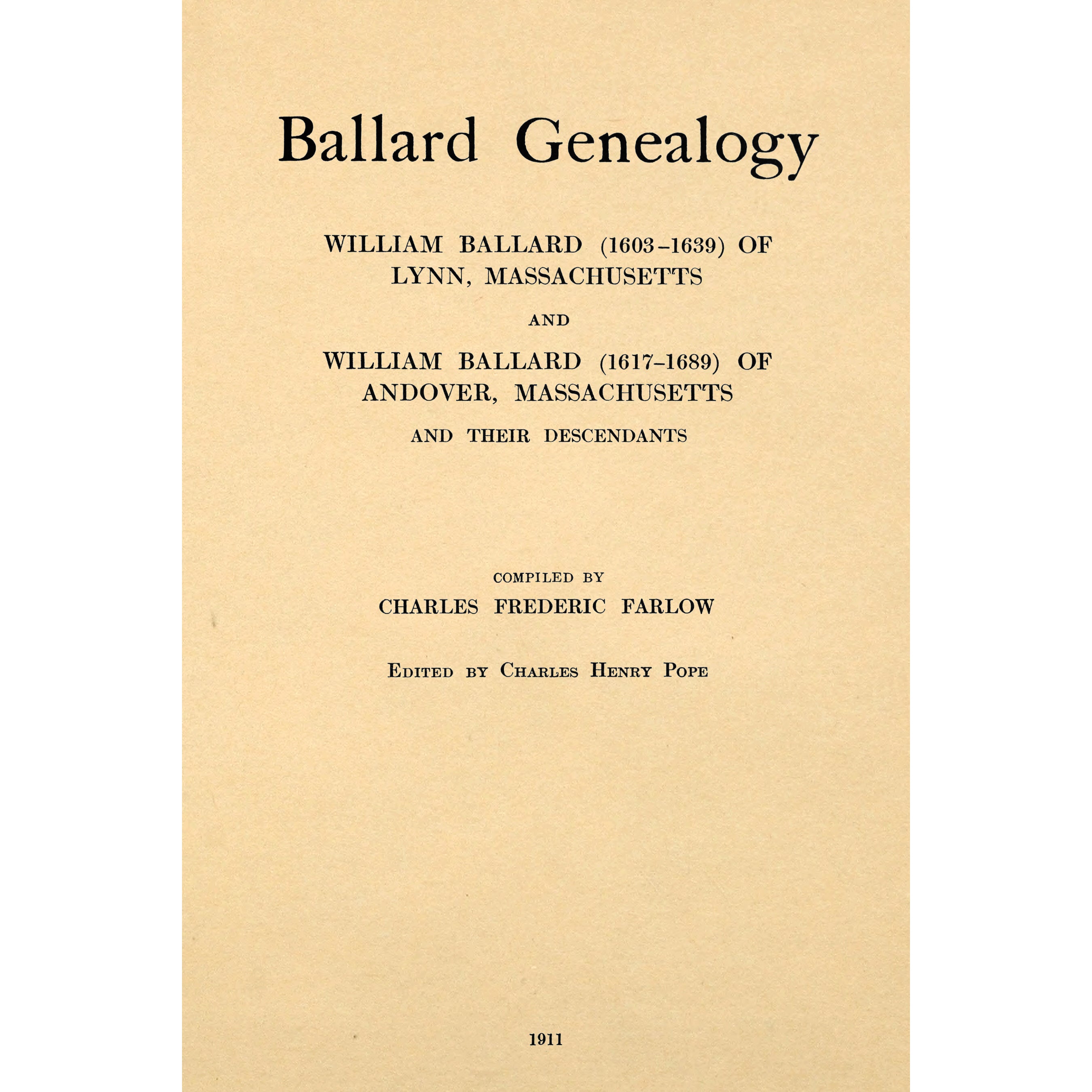 Ballard Genealogy