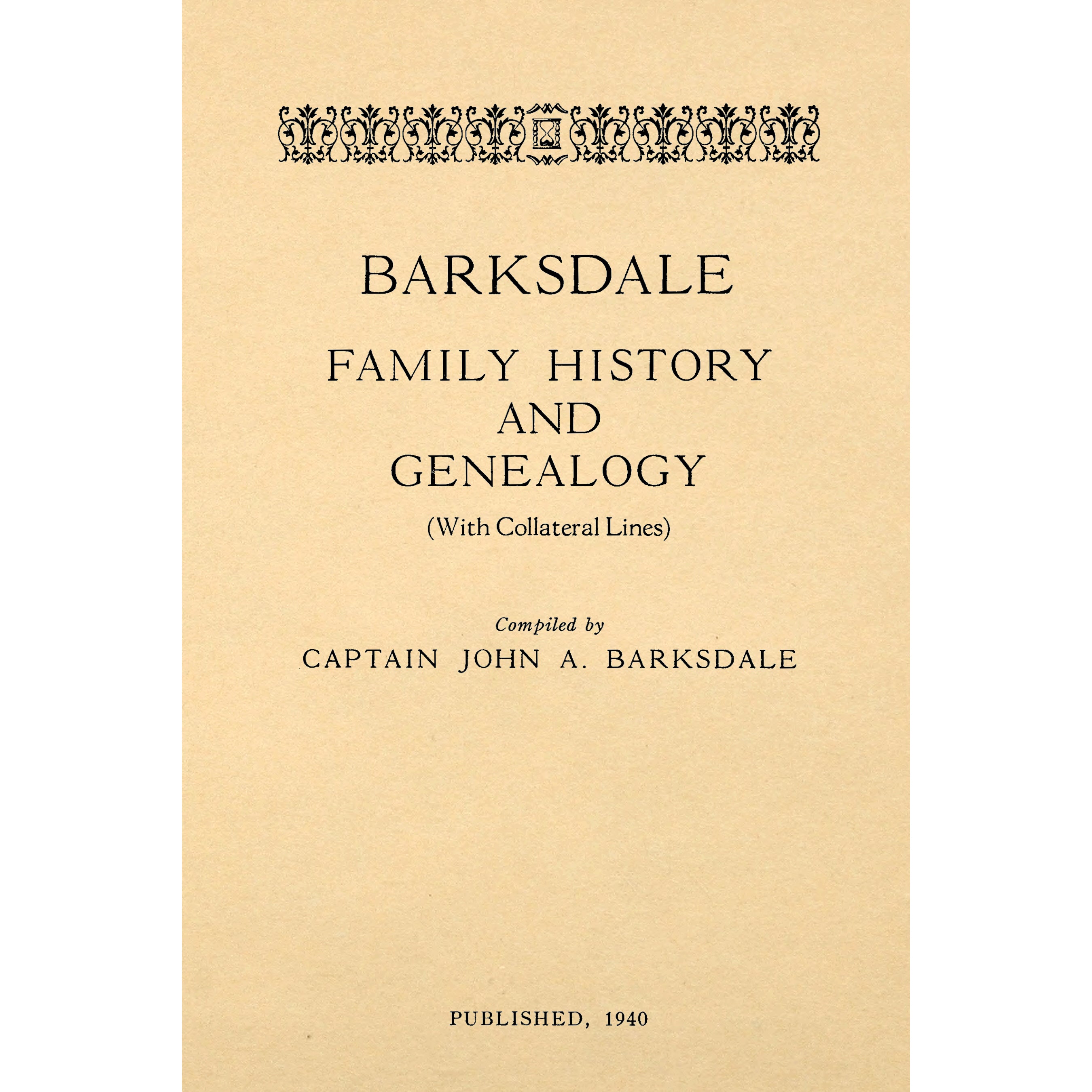 Barksdale Family History and Genealogy (With Collateral Lines) – Apple ...