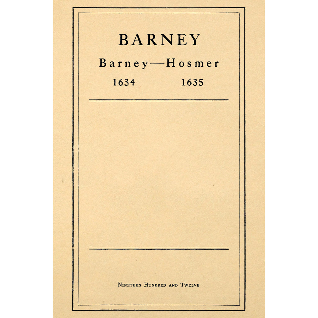 Barney, Barney(1634) - Hosmer (1635)