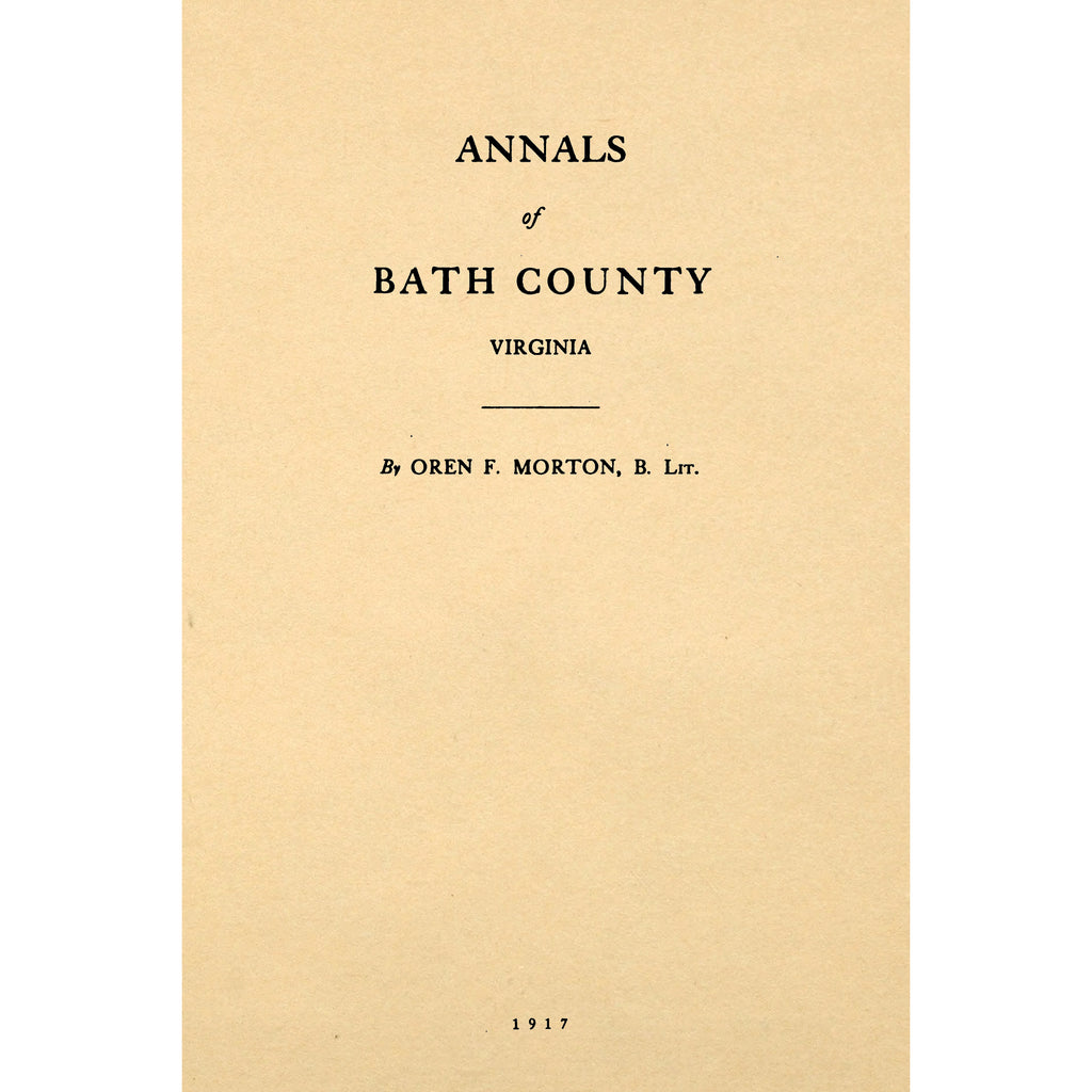 Annals of Bath County Virginia