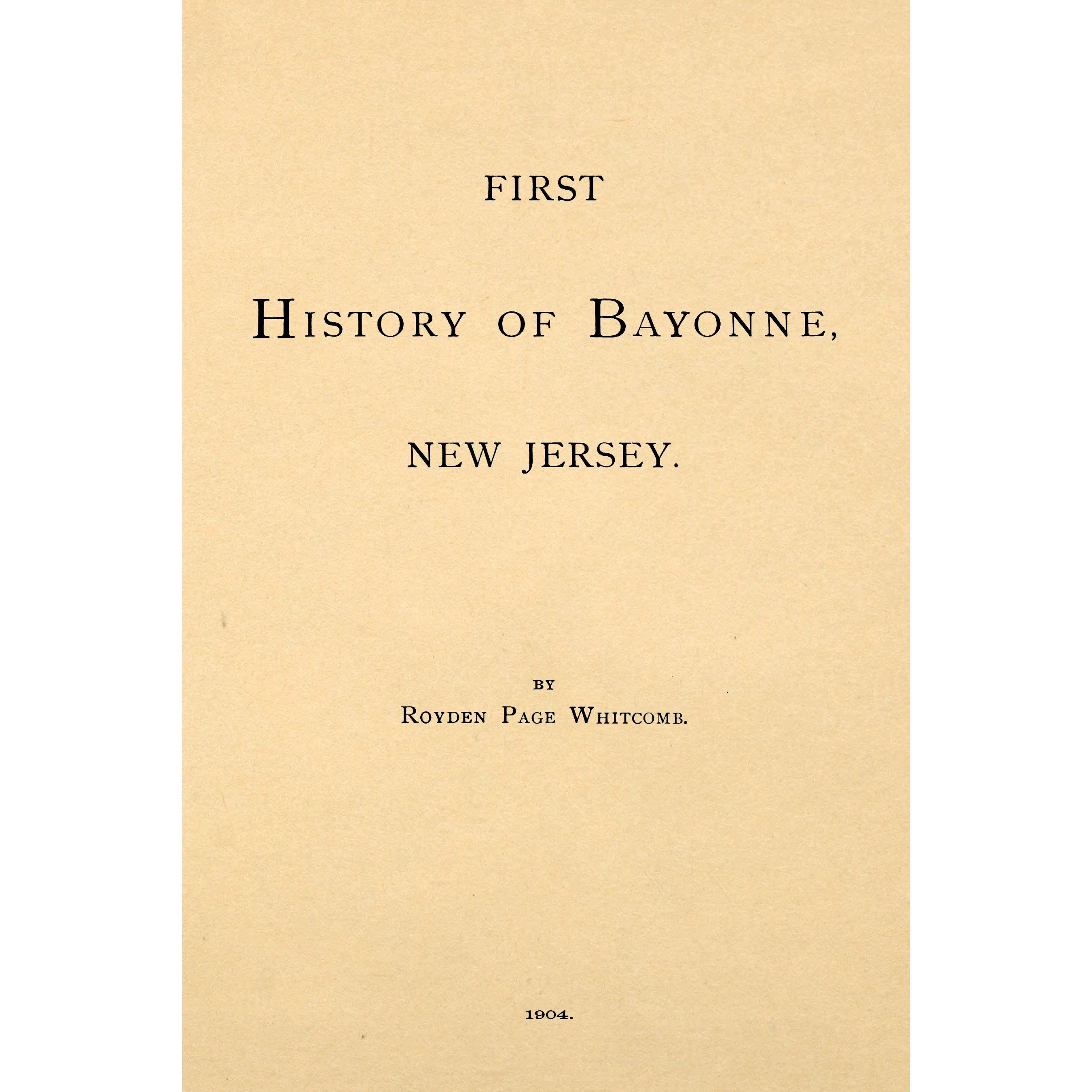 First history of Bayonne, New Jersey