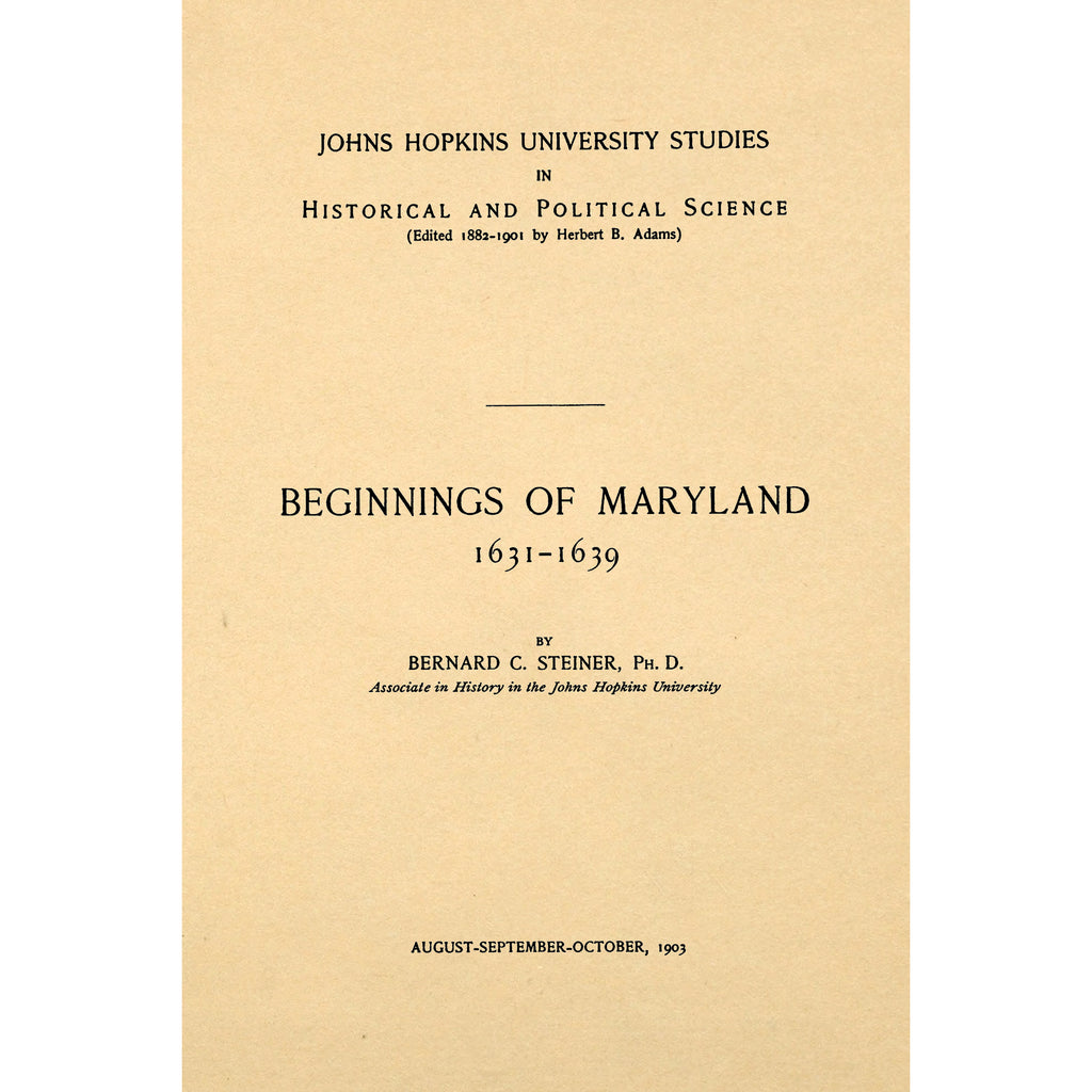 Beginnings of Maryland, 1631-1639