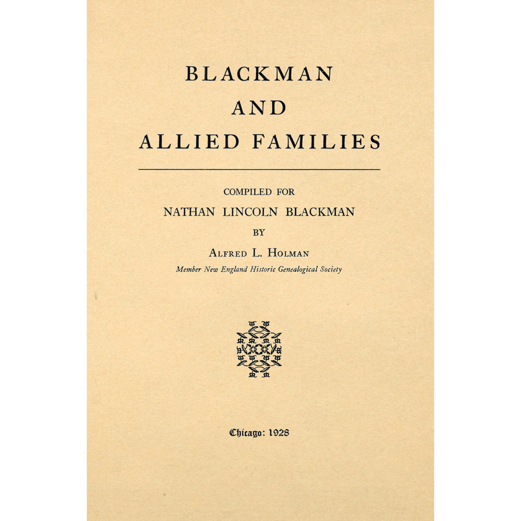 Blackman and Allied Families