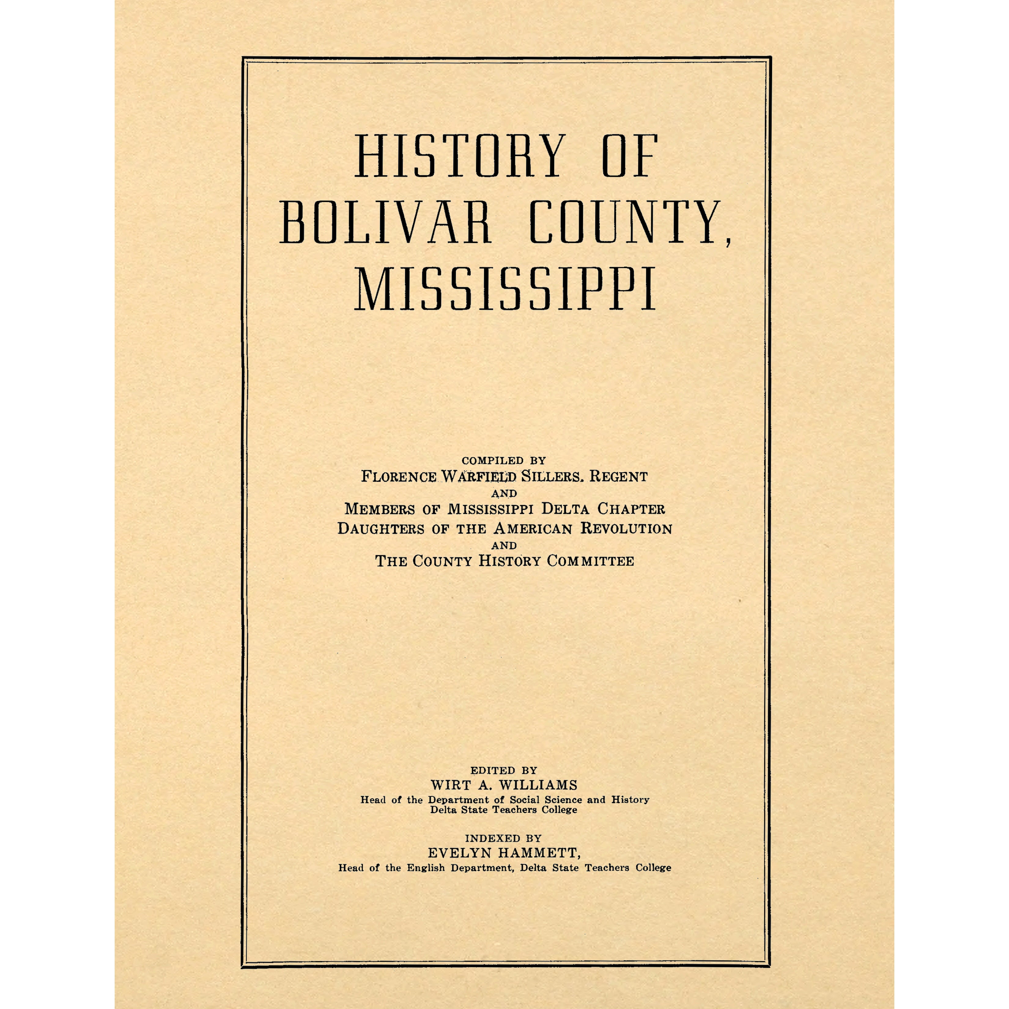 History of Bolivar County, Mississippi