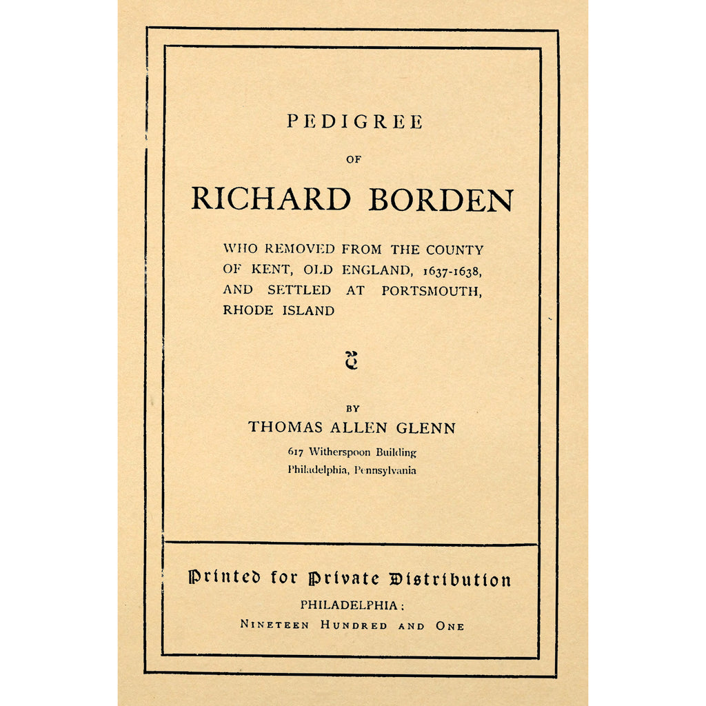 Pedigree of Richard Borden