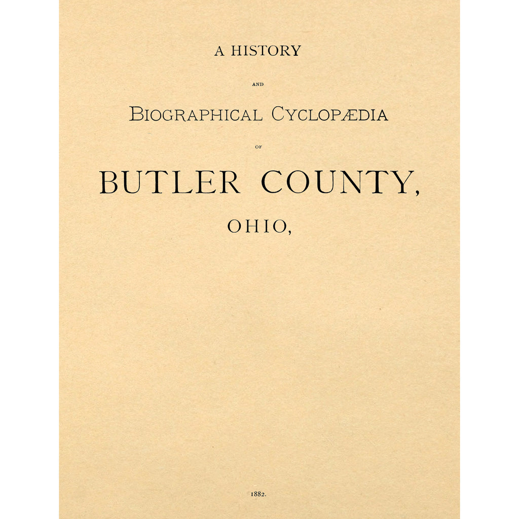 History and Biographical Cyclopedia of Butler county Ohio,