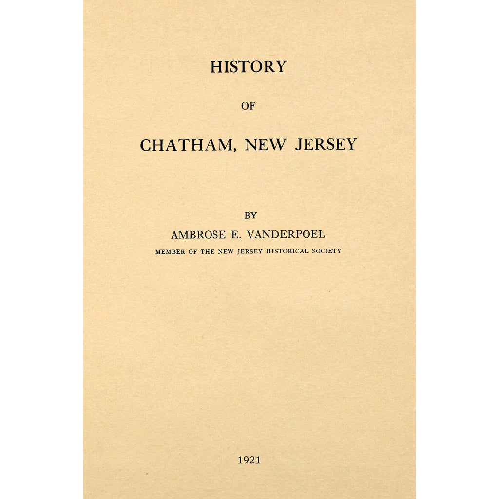 History of Chatham, New Jersey