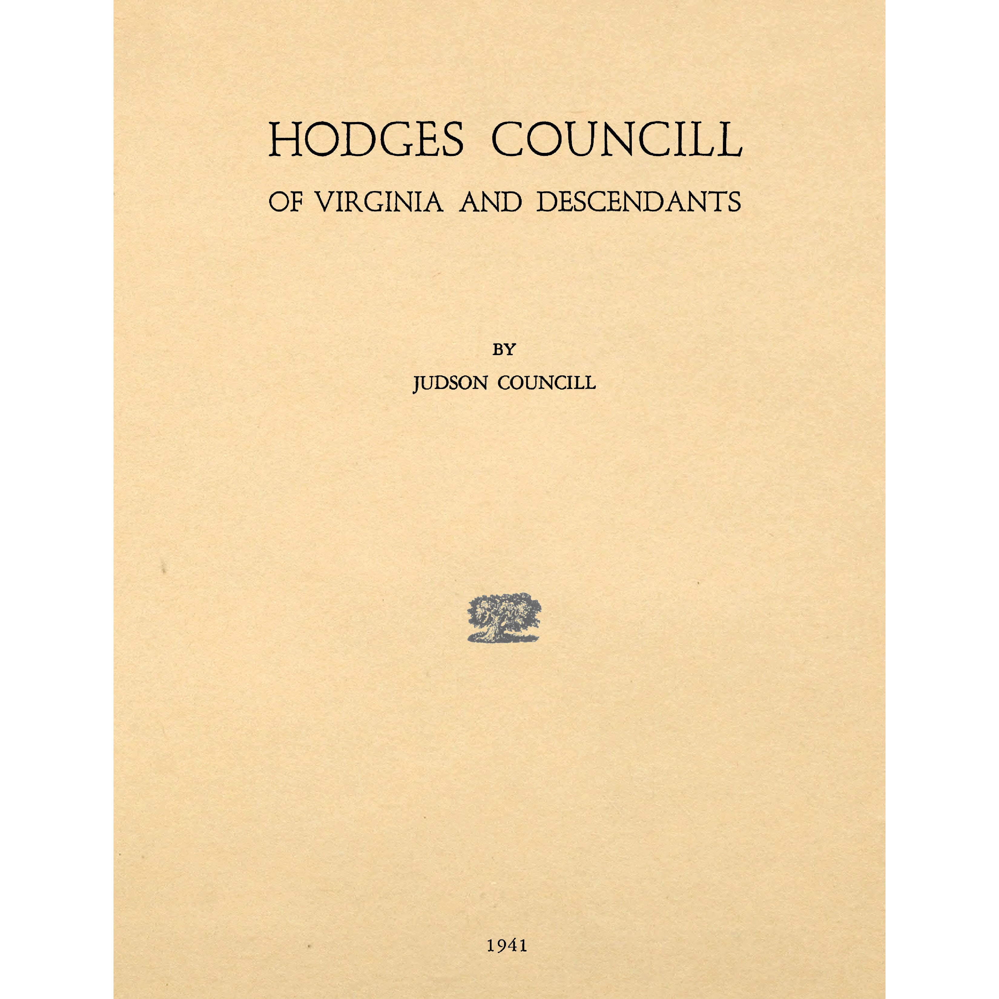 Hodges Councill of Virginia and Descendants
