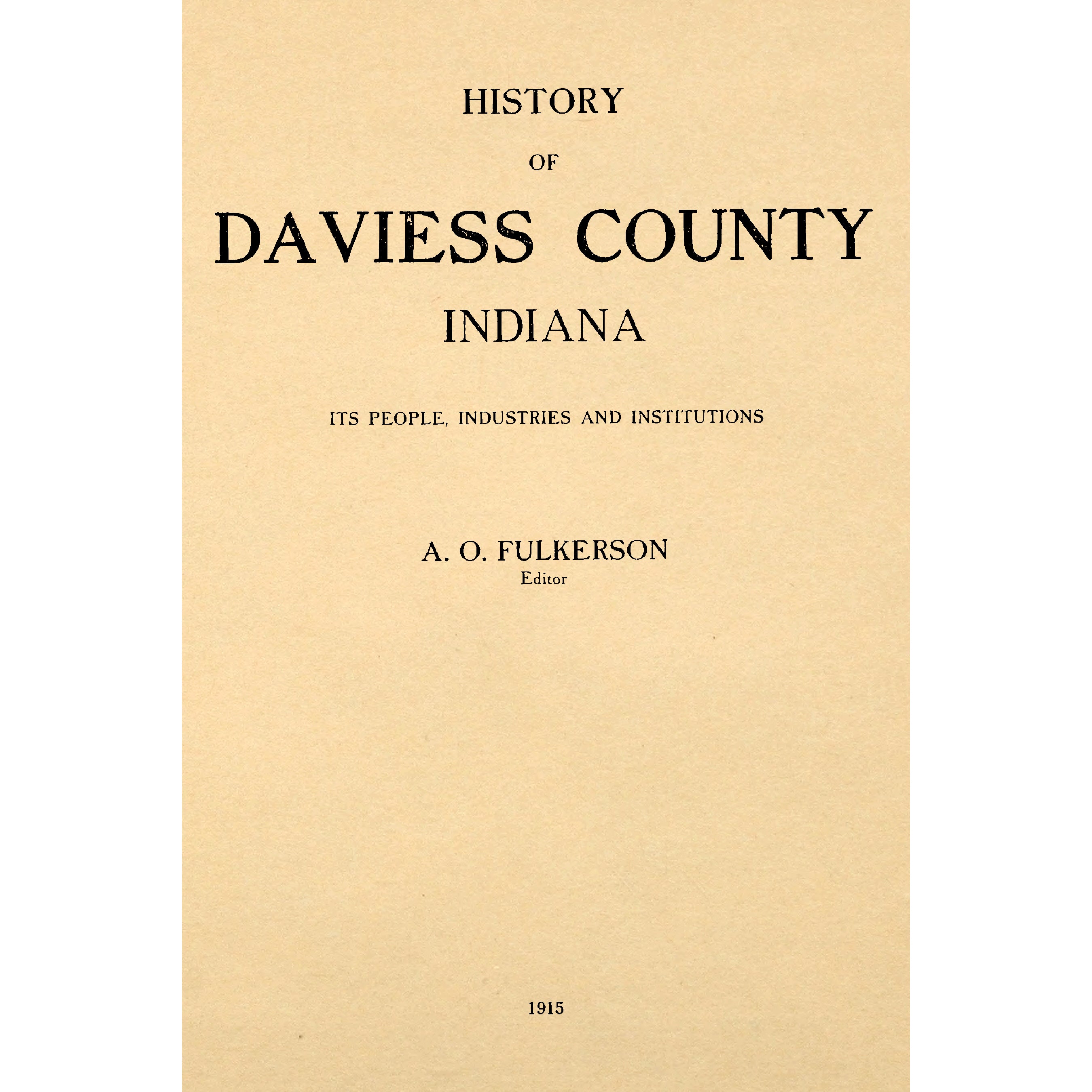 History of Daviess County, Indiana