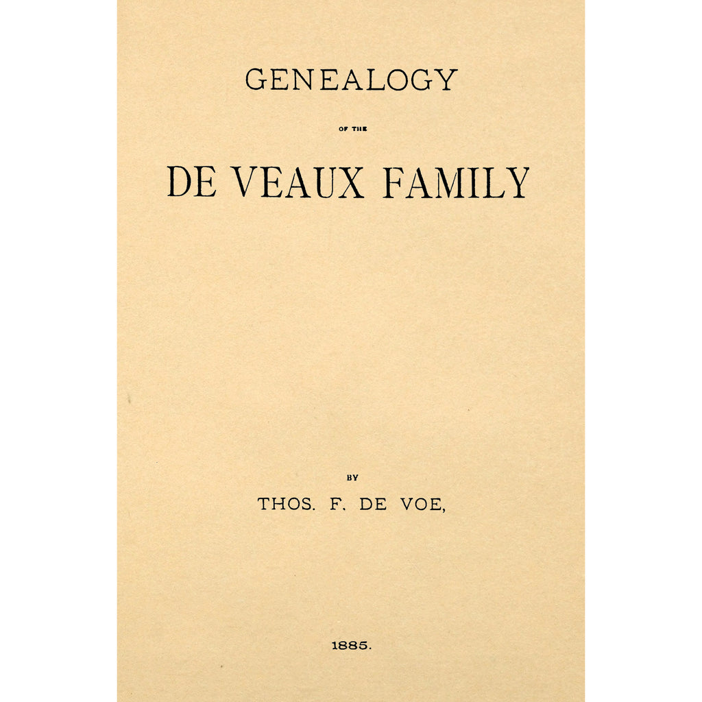Genealogy of the De Veaux family