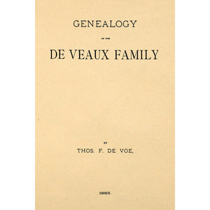 Genealogy of the De Veaux family