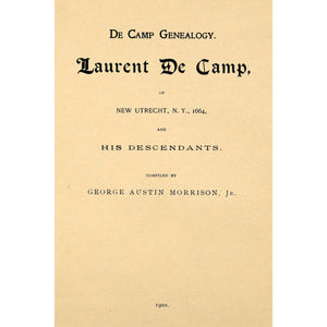 De Camp Genealogy.  Laurent De Camp,