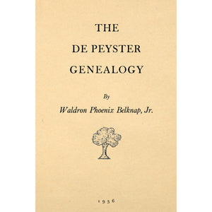 The De Peyster Genealogy