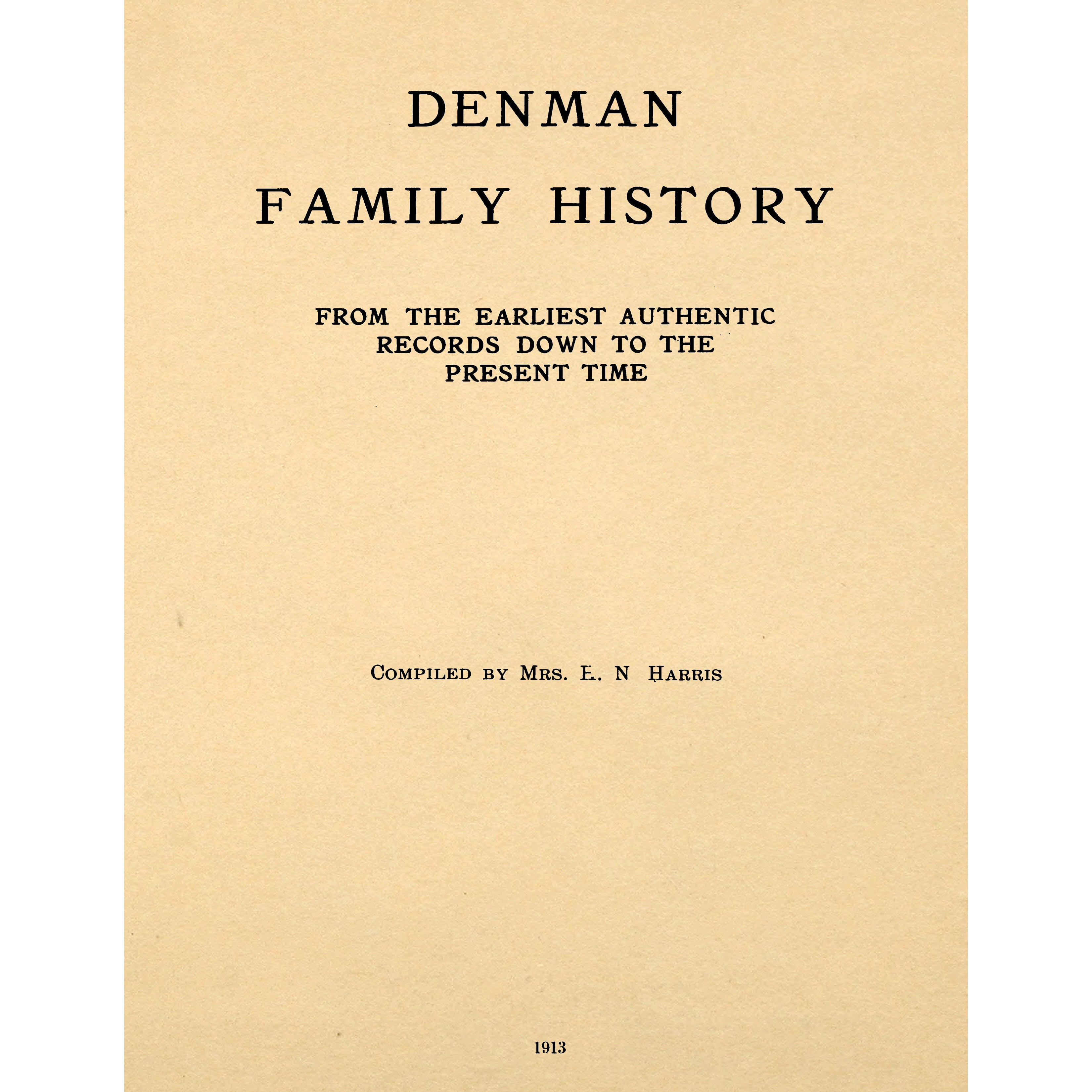 Denman Family History,