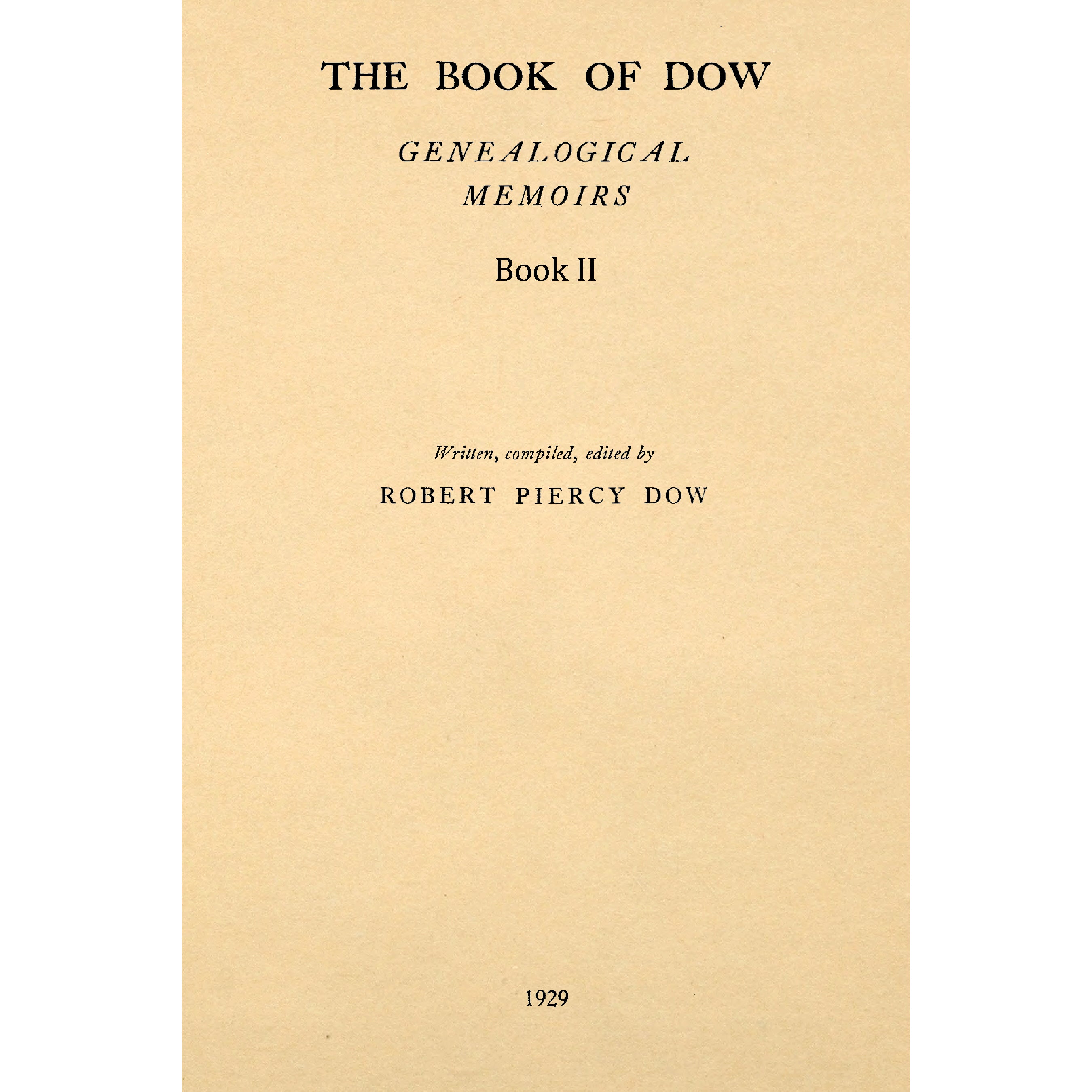 The Book Of Dow