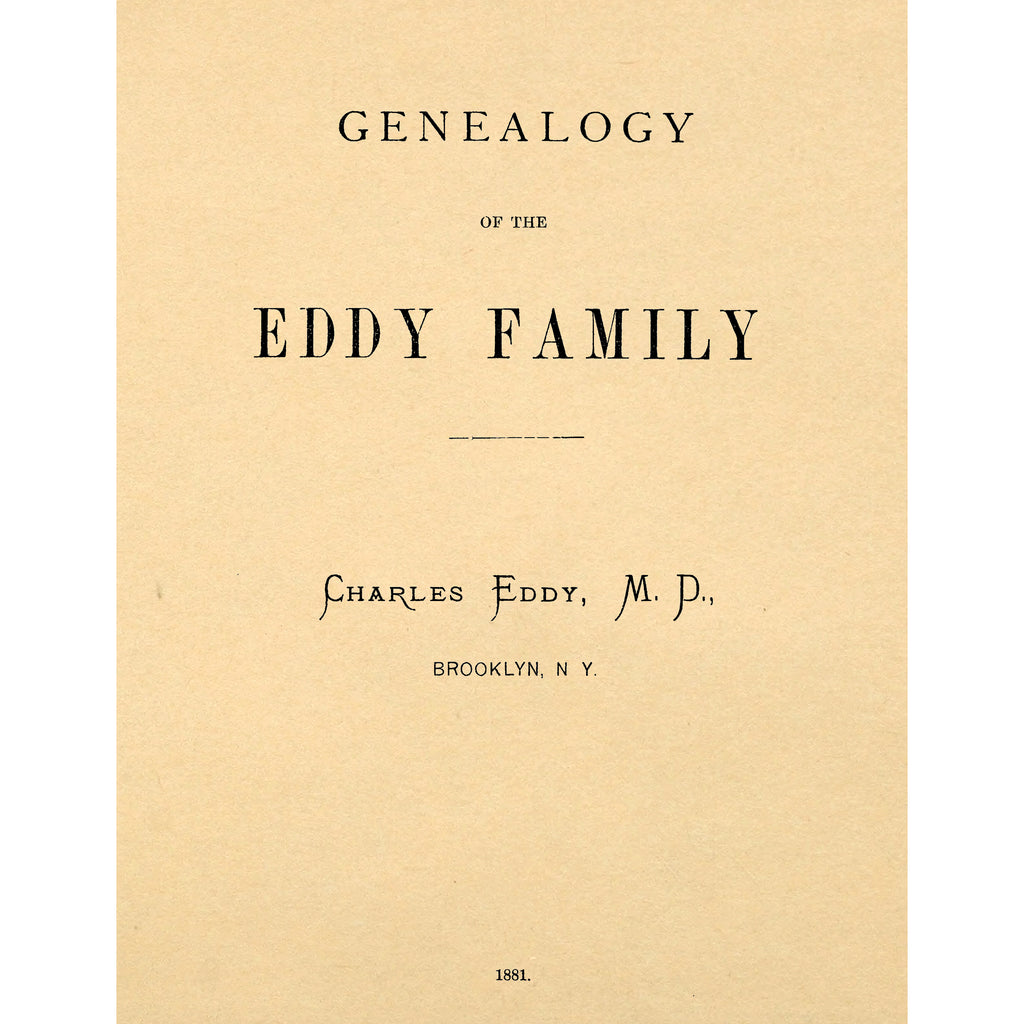 Genealogy of the Eddy family