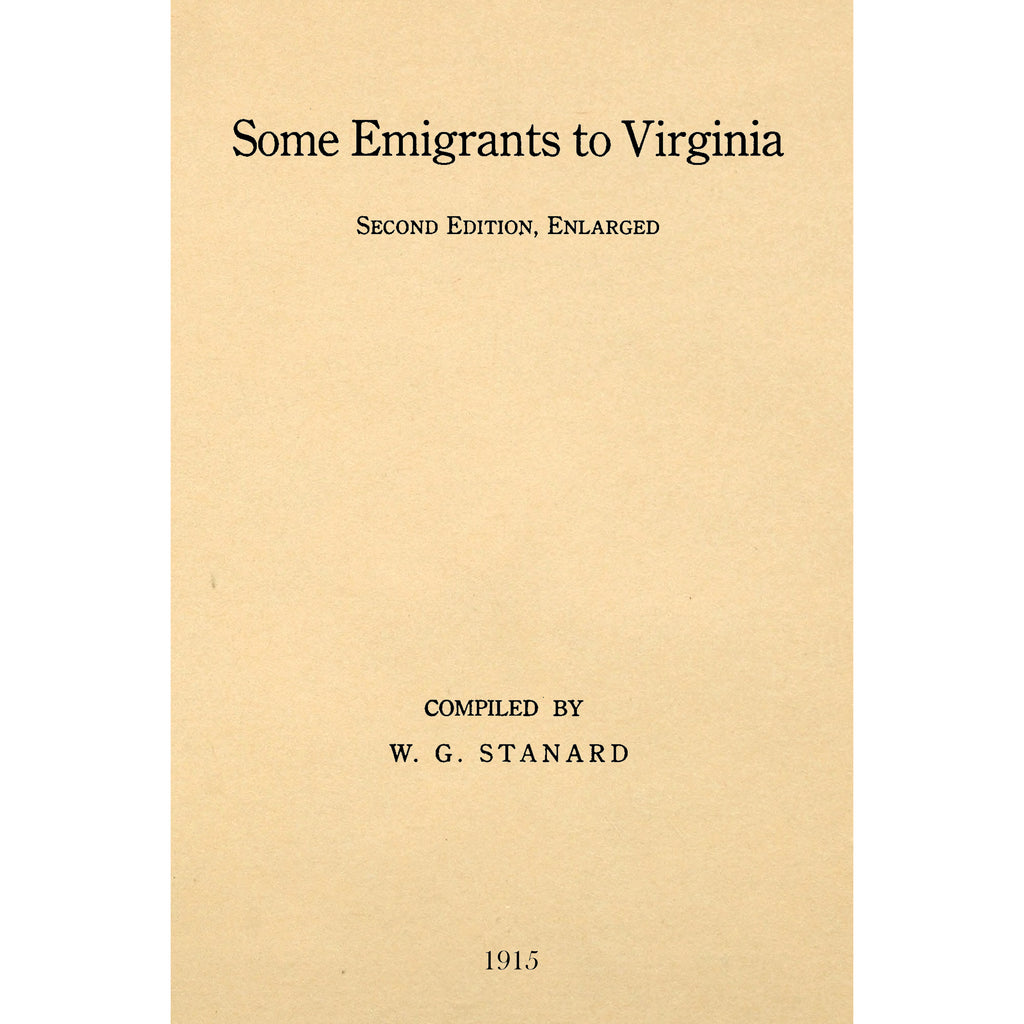 Some Emigrants to Virginia,