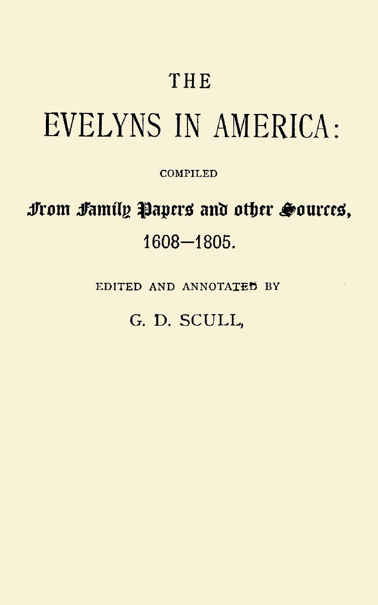 The Evelyns in America;