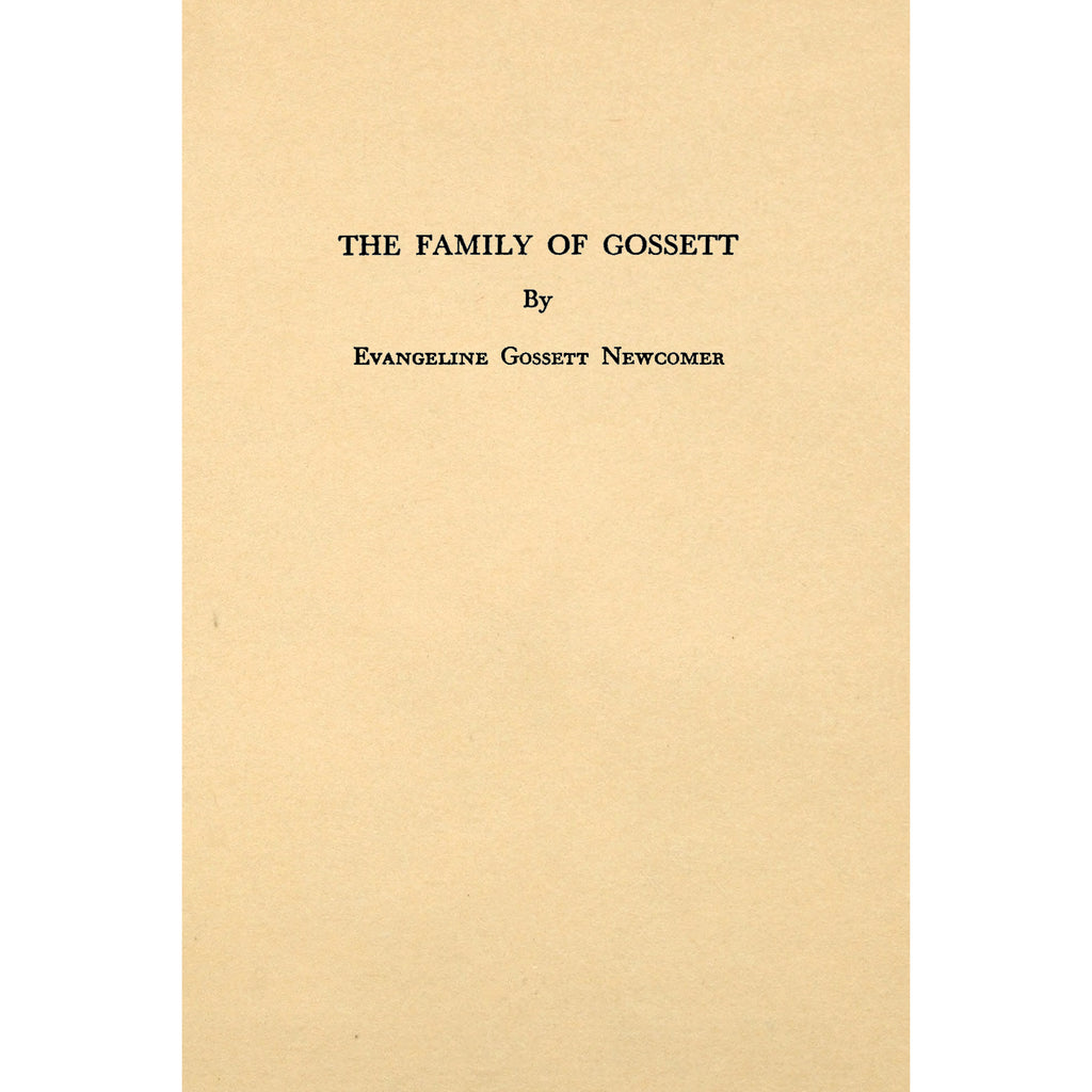 The Family of Gossett